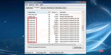 修复高网络使用错误的方法是修复 svchost.exe (netsvcs)