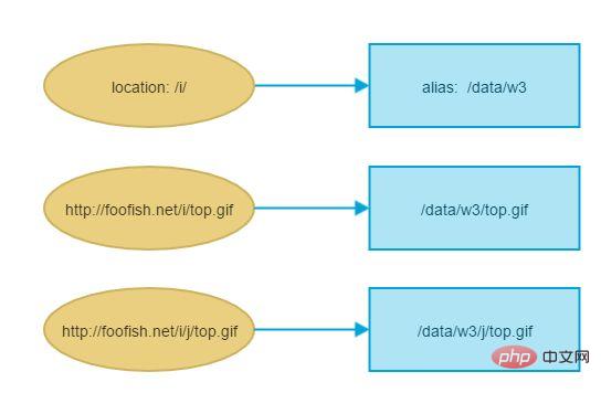 What is the difference between the root and alias directives in Nginx configuration?