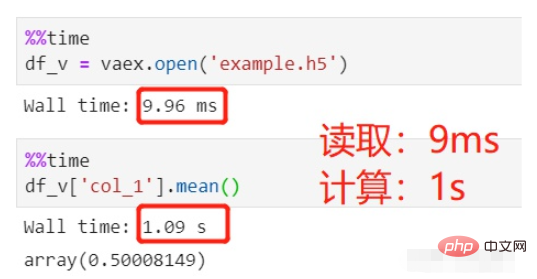 Python Vaex가 100G 대용량 데이터 볼륨을 빠르게 분석하는 방법