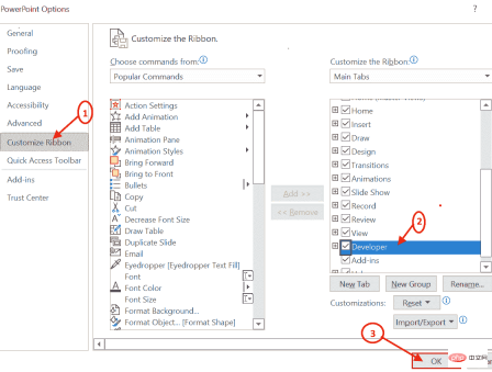 如何在 Powerpoint 中逐步创建宏