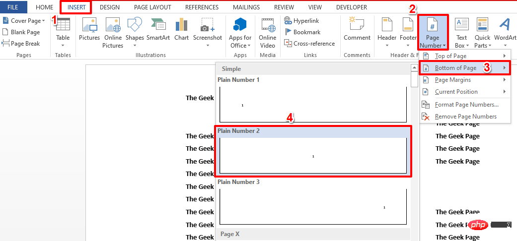 如何在 Microsoft Word 文档中隐藏单个页码