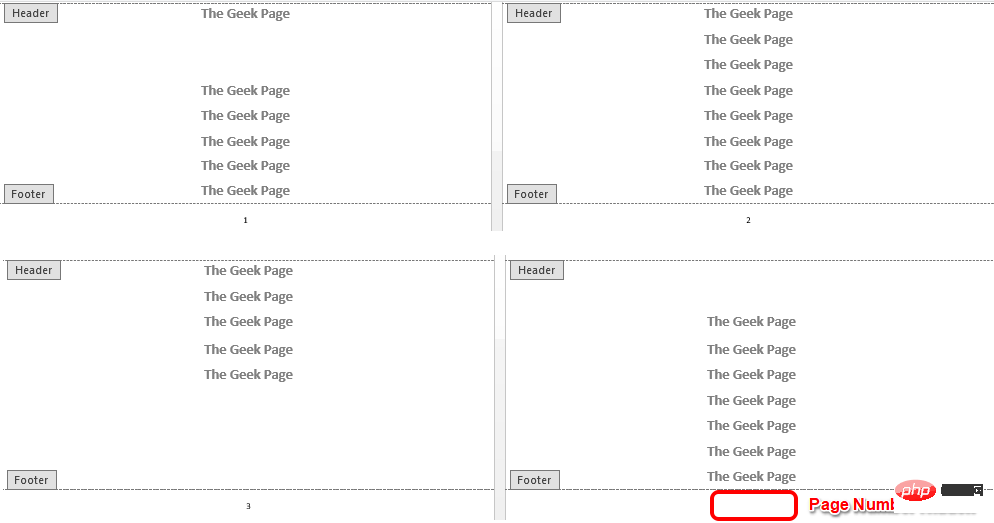 如何在 Microsoft Word 文档中隐藏单个页码