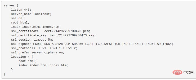 https 액세스를 달성하기 위해 nginx SSL 인증서를 구성하는 방법