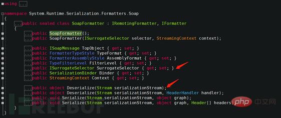 SoapFormatter deserialization vulnerability example analysis