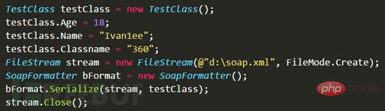 SoapFormatter deserialization vulnerability example analysis