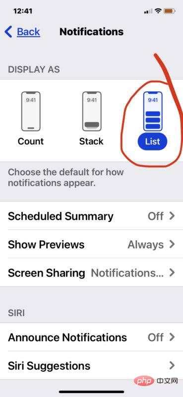 Comment restaurer l'ancien style de notification sur l'écran de verrouillage iOS 16