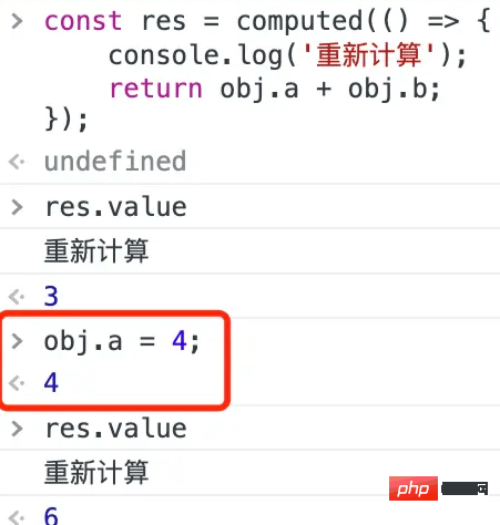 Comment implémenter le calcul dans le système réactif Vue3