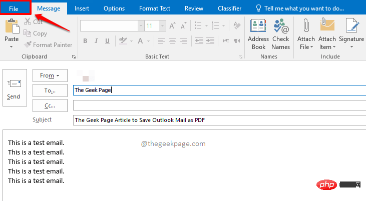 如何将任何 MS Outlook 电子邮件另存为 PDF