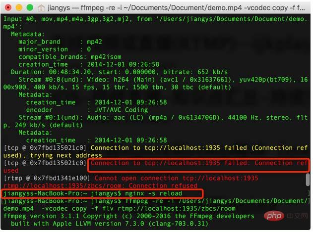 Comment configurer le serveur de diffusion en direct nginx+rtmp sur Mac