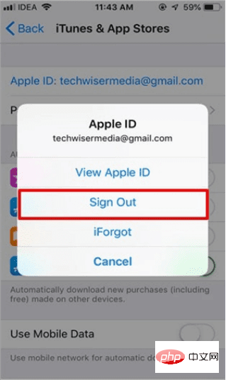 如何在没有密码的情况下退出 Apple ID？