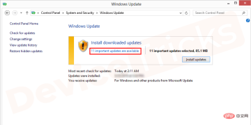 如何修复配置 Windows 更新还原更改错误的失败?
