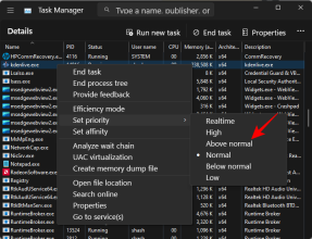 如何在 Windows 11 的任务管理器中更改优先级