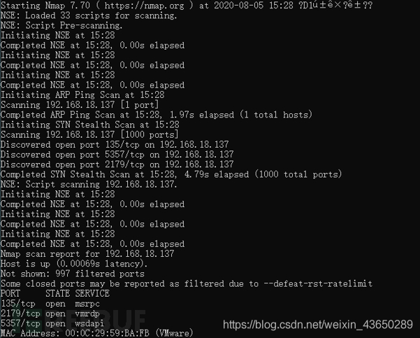 Contoh analisis operasi Nmap