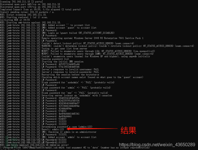 Contoh analisis operasi Nmap