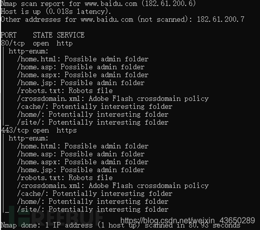 Contoh analisis operasi Nmap