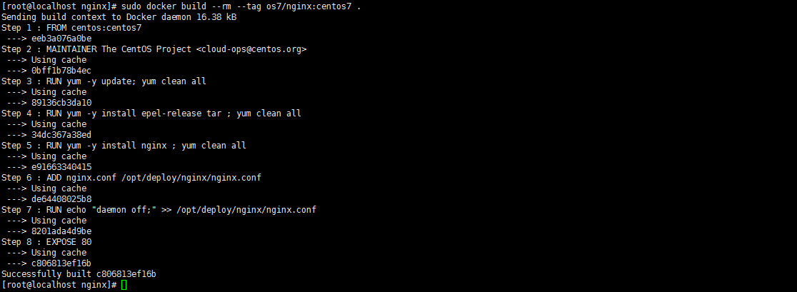 How to deploy and run CentOS7 Docker Nginx