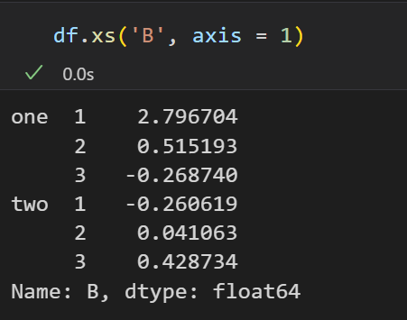 So verwenden Sie xs in DataFrame in Python