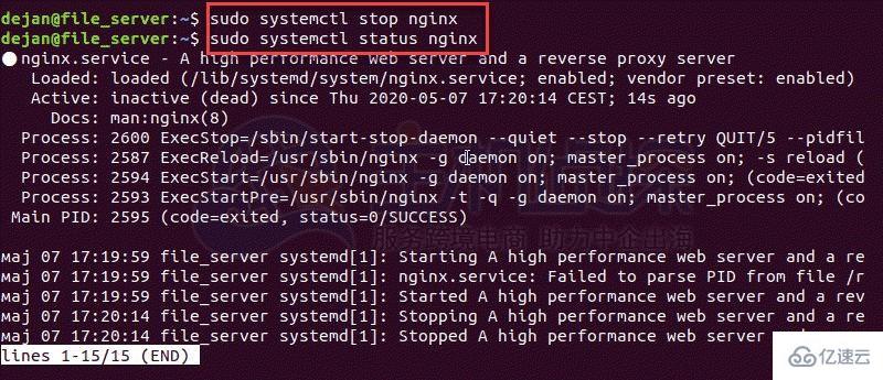 Comment démarrer et arrêter Nginx sous Linux