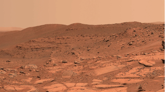 The Mars rover Perseverance displays panoramic photos of the Belva Crater, and the Martian sand dunes are eye-catching