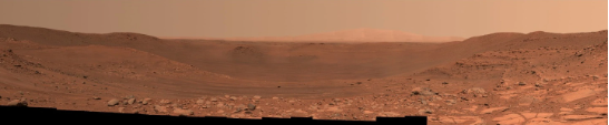 The Mars rover Perseverance displays panoramic photos of the Belva Crater, and the Martian sand dunes are eye-catching