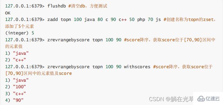 What are the knowledge points of Redis ordered set zset?