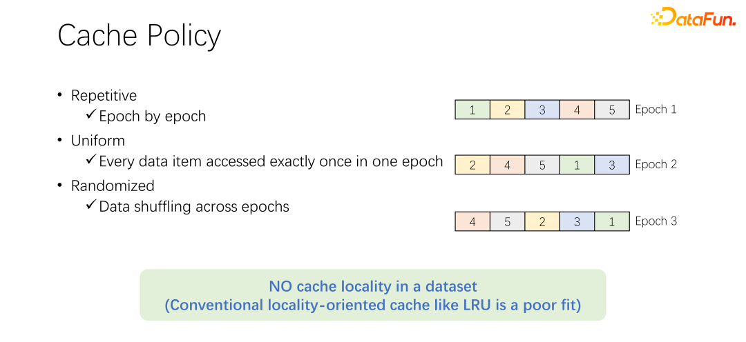 Cache optimization practice for large-scale deep learning training