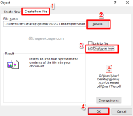 如何在 Excel 工作表中嵌入 PDF 文档