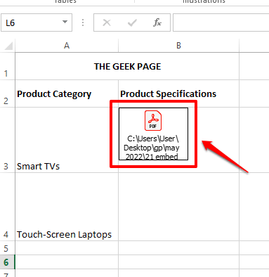 如何在 Excel 工作表中嵌入 PDF 文档