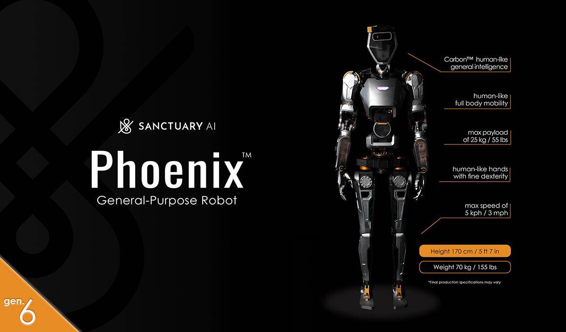 世界上第一款人工智能驱动的人形劳动机器人“凤凰（Phoenix）”