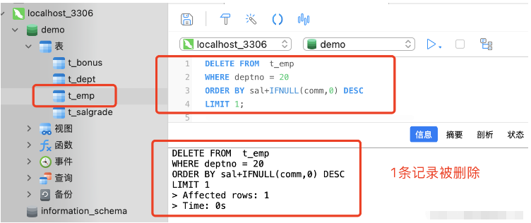 Bagaimana untuk memadam data pangkalan data MySQL