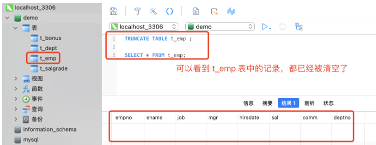 Bagaimana untuk memadam data pangkalan data MySQL