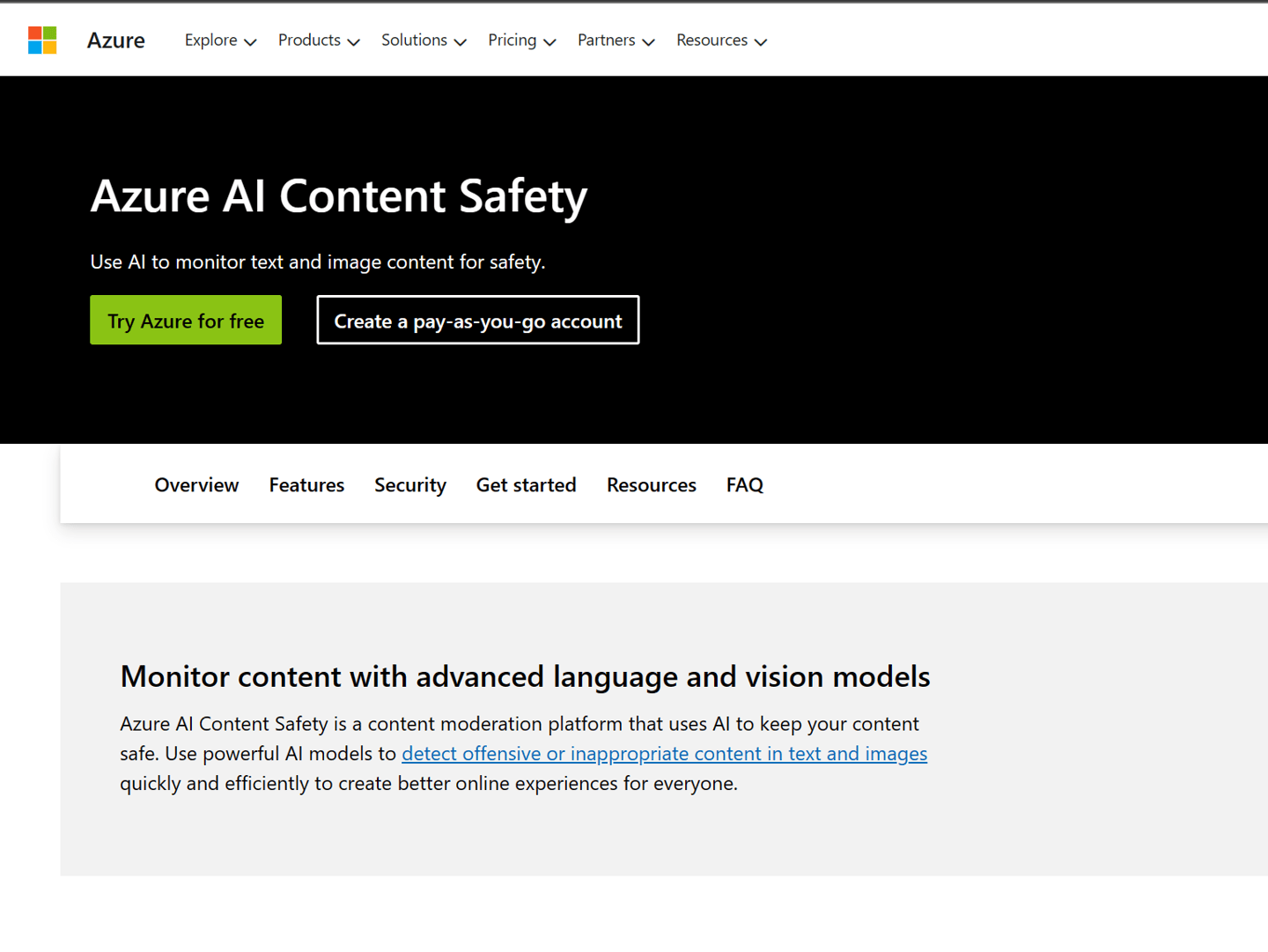 微软推出 Azure AI Content Safety，可自动检测等负面网络内容