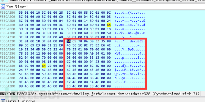 What is the method to dynamically export dex files in Android