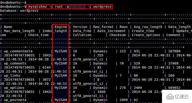 Comment vérifier le moteur de stockage MySql sous Linux