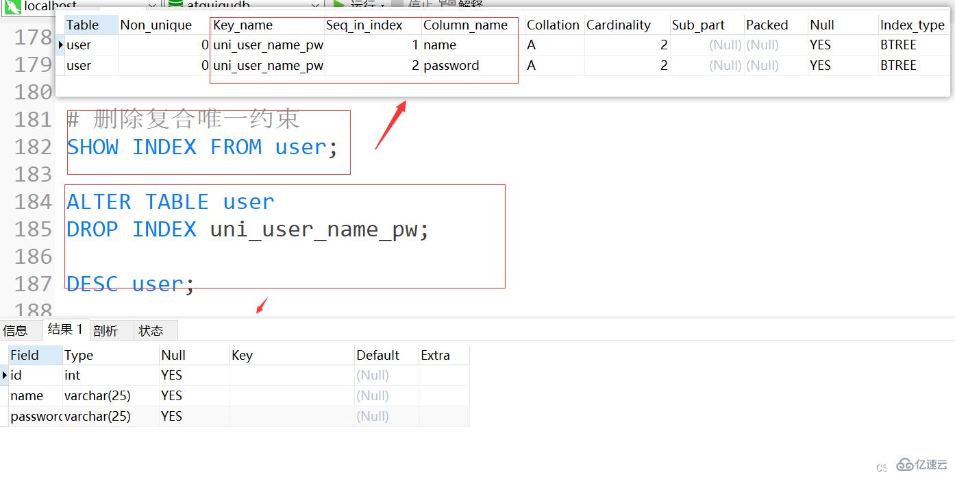 Exemple danalyse des points de connaissance des contraintes MySQL