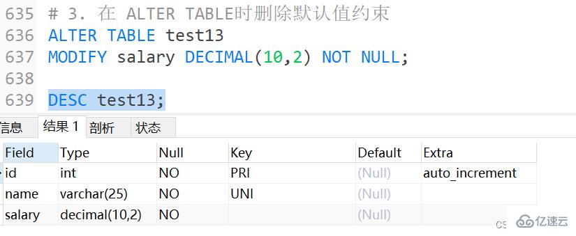 Exemple danalyse des points de connaissance des contraintes MySQL