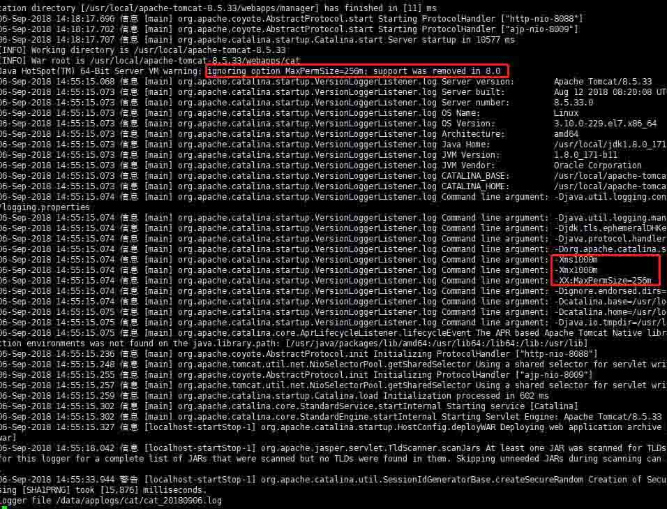 How to modify JVM memory configuration in Tomcat8 under Linux