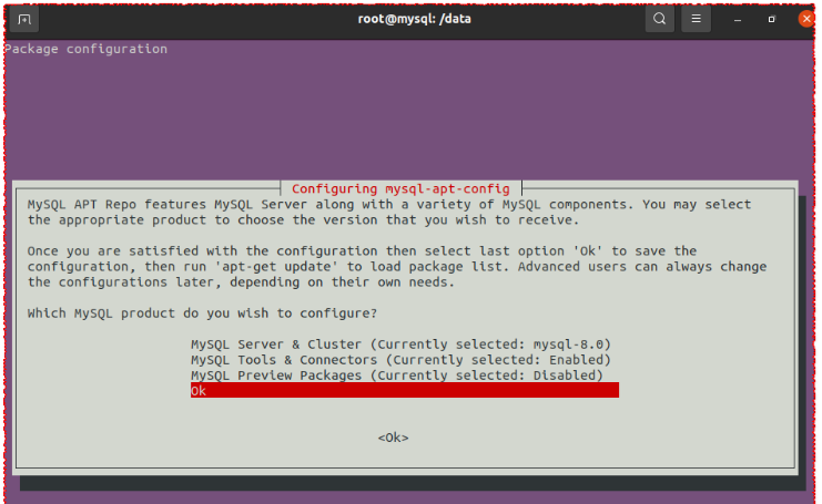 How to configure mysql8.0 in ubuntu20.04