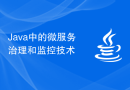 Java 中的微服务治理和监控技术