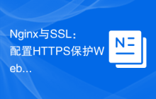 Nginx与SSL：配置HTTPS保护Web服务器
