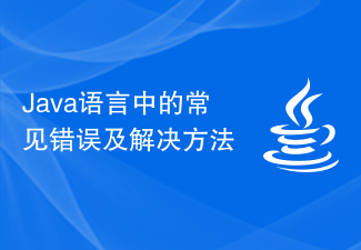 Common errors and solutions in Java language