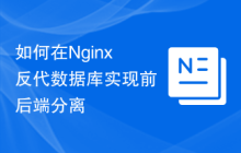 如何在Nginx反代数据库实现前后端分离