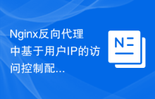 Nginx反向代理中基于用户IP的访问控制配置