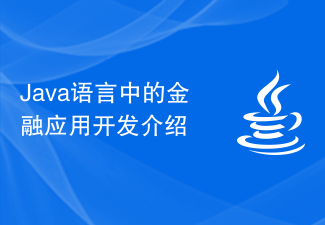 Introduction to financial application development in Java language