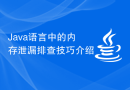 Java语言中的内存泄漏排查技巧介绍