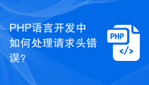 PHP语言开发中如何处理请求头错误？