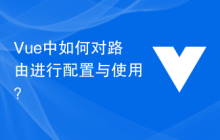 Vue 中如何对路由进行配置与使用？