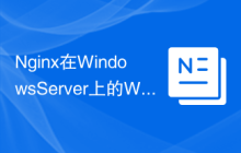 Nginx在Windows Server上的Web安全保护