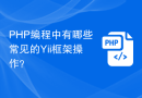 PHP编程中有哪些常见的Yii框架操作？